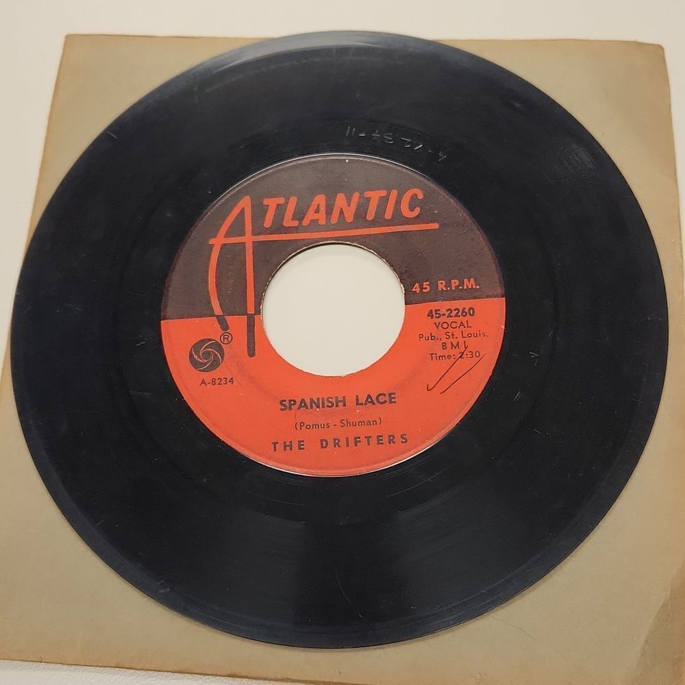 The Drifters Saturday Night At The Movies Spanish Lace 45 RPM Vinyl Record